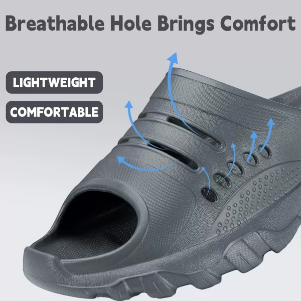Gaatpot Recovery Sandals Mens Womens Thick Cushion Slides with Comfortable Plantar Fasciitis Arch Support Orthotic Open Toe Athletic Indoor Outdoor Sport Slippers