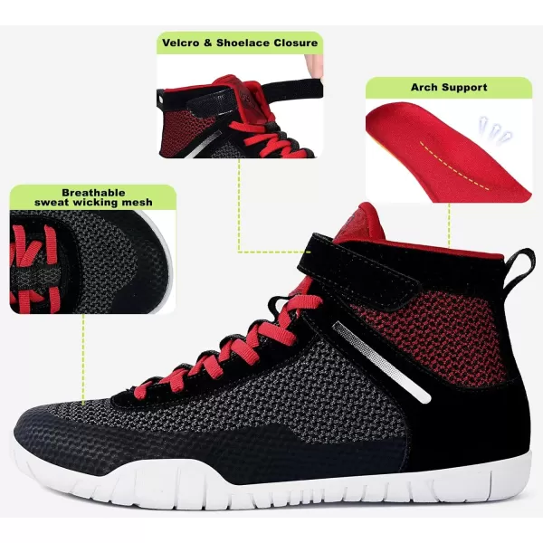 Men’s Barefoot Minimalist Shoes High Top Wide Fitness Cross-Trainer Zero Drop Sole