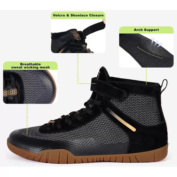 Men’s Barefoot Minimalist Shoes High Top Wide Fitness Cross-Trainer Zero Drop Sole