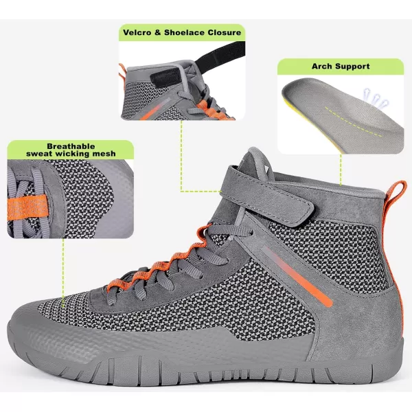 Men’s Barefoot Minimalist Shoes High Top Wide Fitness Cross-Trainer Zero Drop Sole
