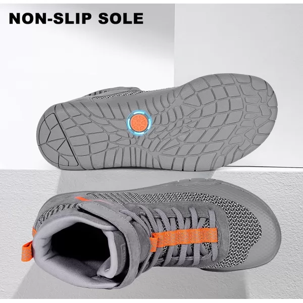 Men’s Barefoot Minimalist Shoes High Top Wide Fitness Cross-Trainer Zero Drop Sole