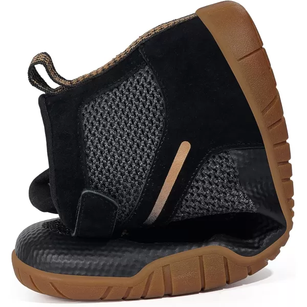 Men’s Barefoot Minimalist Shoes High Top Wide Fitness Cross-Trainer Zero Drop Sole
