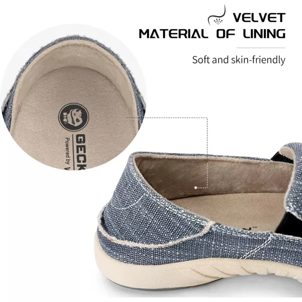 Mens Slip On Shoes, Canvas Loafers with Arch Support, Orthopedic Casual Sneakers for Plantar Fasciitis, Indoor &amp; Outdoor Walking Slippers Shoes for Pain Relief