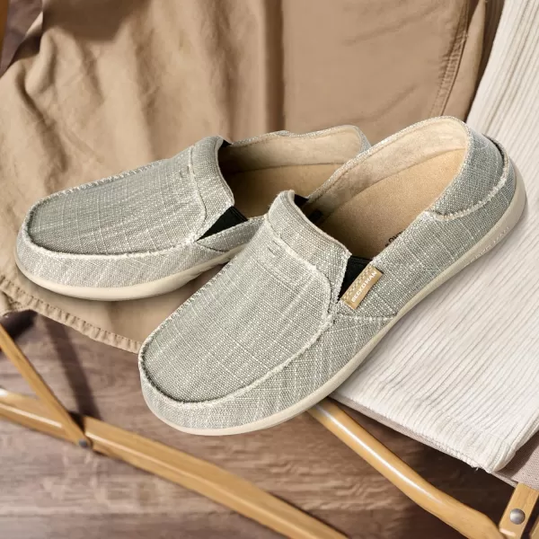 Mens Slip On Shoes, Canvas Loafers with Arch Support, Orthopedic Casual Sneakers for Plantar Fasciitis, Indoor &amp; Outdoor Walking Slippers Shoes for Pain Relief