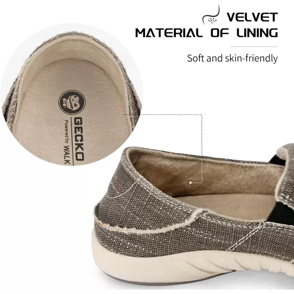 Mens Slip On Shoes, Canvas Loafers with Arch Support, Orthopedic Casual Sneakers for Plantar Fasciitis, Indoor &amp; Outdoor Walking Slippers Shoes for Pain Relief
