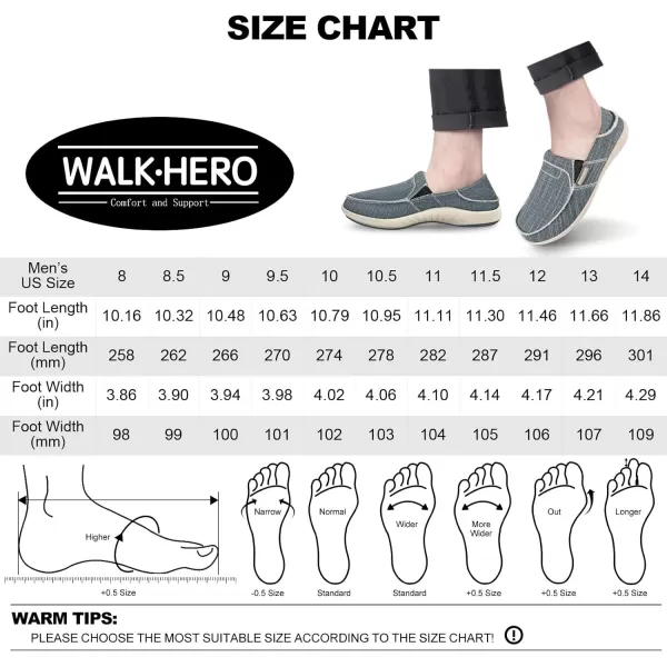 Mens Slip On Shoes, Canvas Loafers with Arch Support, Orthopedic Casual Sneakers for Plantar Fasciitis, Indoor &amp; Outdoor Walking Slippers Shoes for Pain Relief