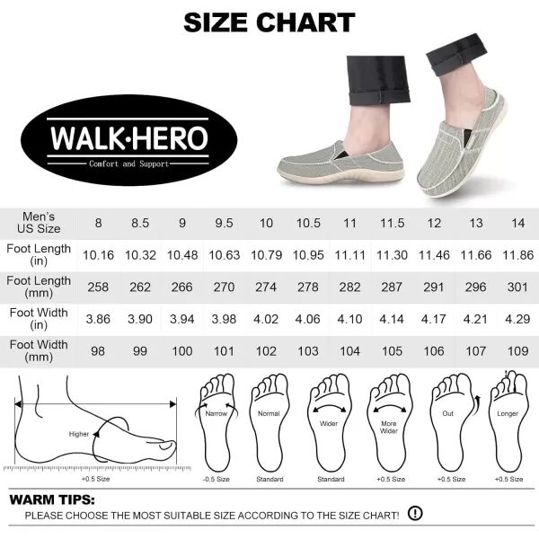 Mens Slip On Shoes, Canvas Loafers with Arch Support, Orthopedic Casual Sneakers for Plantar Fasciitis, Indoor &amp; Outdoor Walking Slippers Shoes for Pain Relief