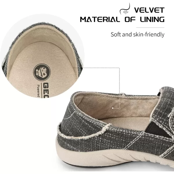 Mens Slip On Shoes, Canvas Loafers with Arch Support, Orthopedic Casual Sneakers for Plantar Fasciitis, Indoor &amp; Outdoor Walking Slippers Shoes for Pain Relief