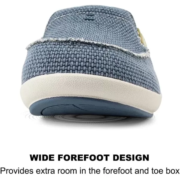 Mens Slippers with Arch Support, Canvas House Slipper for Men with Velvet Lining, Slip On Clog, Indoor Outdoor House Shoes with Anti-Skid Rubber Sole)