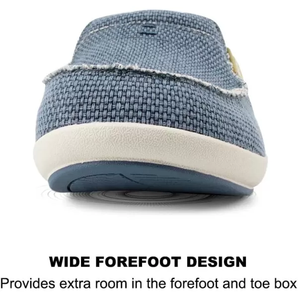 Mens Slippers with Arch Support, Canvas House Slipper for Men with Velvet Lining, Slip On Clog, Indoor Outdoor House Shoes with Anti-Skid Rubber Sole)