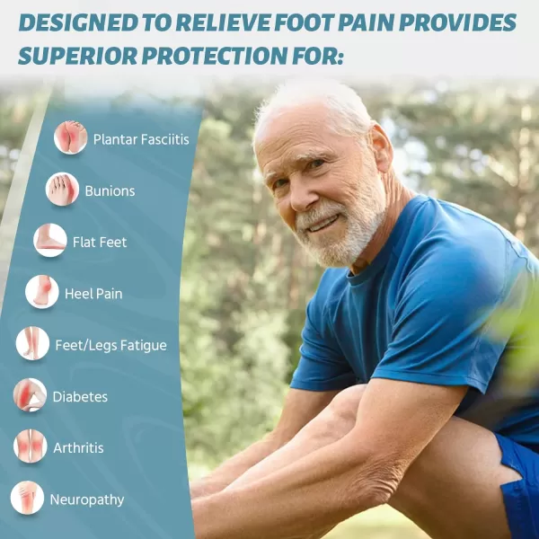 Mens Walking Shoes for Plantar Fasciitis, Orthopedic Sneakers for Men with Arch Support, Wide Toe Box Shoes for Pain Relief with Non Slip Rubber Sole