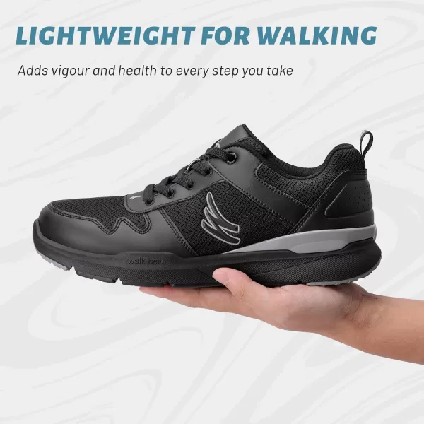 Mens Walking Shoes for Plantar Fasciitis, Orthopedic Sneakers for Men with Arch Support, Wide Toe Box Shoes for Pain Relief with Non Slip Rubber Sole