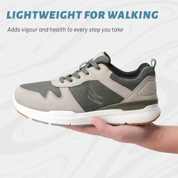 Mens Walking Shoes for Plantar Fasciitis, Orthopedic Sneakers for Men with Arch Support, Wide Toe Box Shoes for Pain Relief with Non Slip Rubber Sole