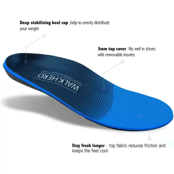 Plantar Fasciitis Feet Insoles Arch Supports Orthotics Inserts Relieve Flat Feet, High Arch, Foot Pain Mens 5-5 1/2 | Womens 7-7 1/2