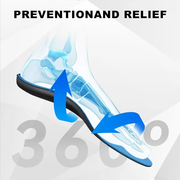 Plantar Fasciitis Feet Insoles Arch Supports Orthotics Inserts Relieve Flat Feet, High Arch, Foot Pain Mens 5-5 1/2 | Womens 7-7 1/2
