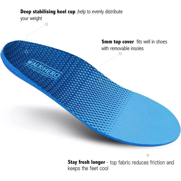 Plantar Fasciitis Feet Insoles Arch Supports Orthotics Inserts Relieve Flat Feet, High Arch, Foot Pain Mens 5-5 1/2 | Womens 7-7 1/2