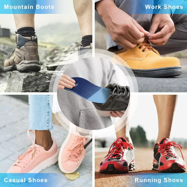 Plantar Fasciitis Feet Insoles Arch Supports Orthotics Inserts Relieve Flat Feet, High Arch, Foot Pain Mens 5-5 1/2 | Womens 7-7 1/2