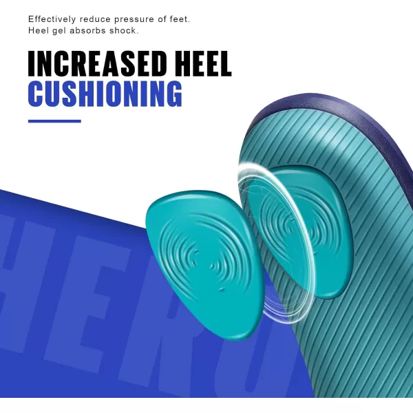 WALKHERO Medium Arch Support Insoles - Cushioning Orthotic Insoles, Plantar Fasciitis Inserts for Men &amp; Women to Relieve Foot Pain and Provide Shock Absorption  Mens 8-8 1/2