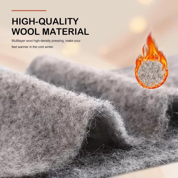 WALKHERO Wool Insoles - Fleece Arch Supports Inserts, Plantar Fasciitis Relief, Cushion Comfort Warm Sheepskin Shoe Insoles for Cold Weather 