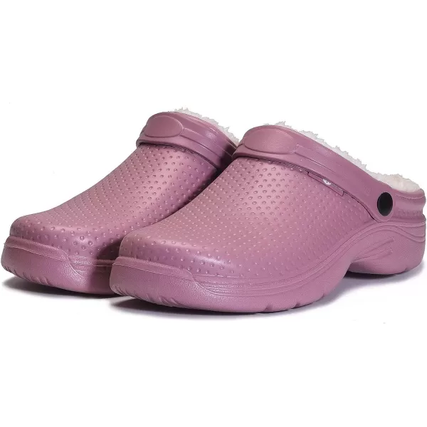 Womens Mens Fur Lined Clogs Waterproof Garden Shoes Winter Warm House Slippers Indoor Outdoor Mules
