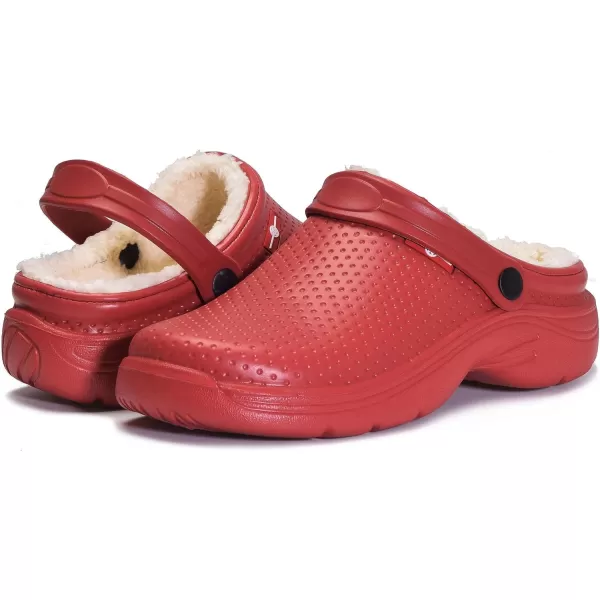 Womens Mens Fur Lined Clogs Waterproof Garden Shoes Winter Warm House Slippers Indoor Outdoor Mules