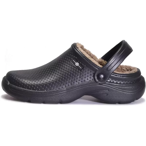 Womens Mens Fur Lined Clogs Waterproof Garden Shoes Winter Warm House Slippers Indoor Outdoor Mules
