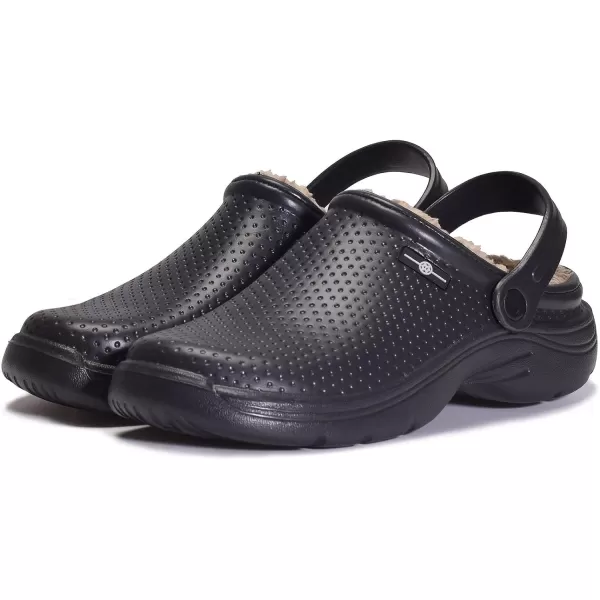 Womens Mens Fur Lined Clogs Waterproof Garden Shoes Winter Warm House Slippers Indoor Outdoor Mules