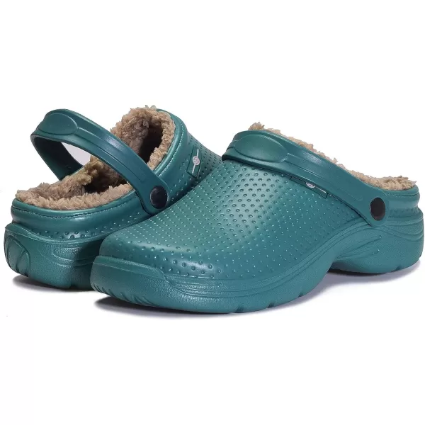 Womens Mens Fur Lined Clogs Waterproof Garden Shoes Winter Warm House Slippers Indoor Outdoor Mules