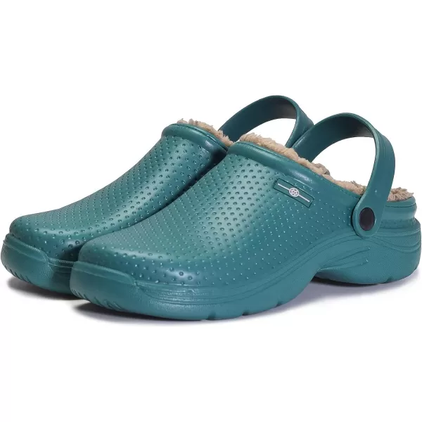 Womens Mens Fur Lined Clogs Waterproof Garden Shoes Winter Warm House Slippers Indoor Outdoor Mules