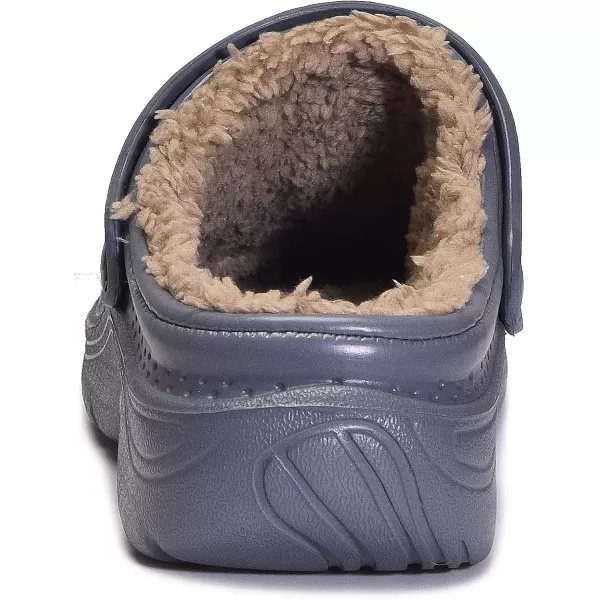 Womens Mens Fur Lined Clogs Waterproof Garden Shoes Winter Warm House Slippers Indoor Outdoor Mules