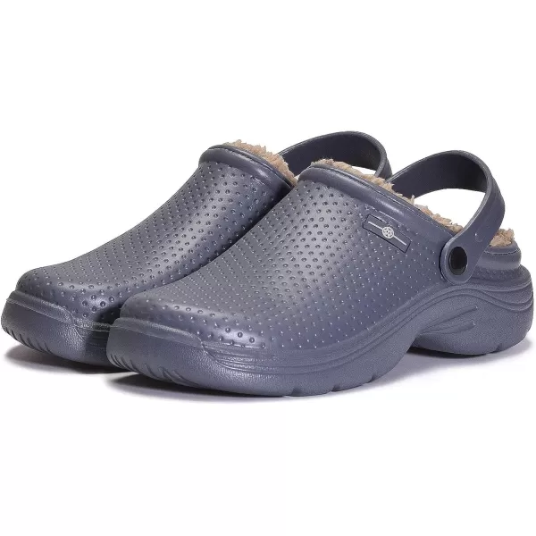 Womens Mens Fur Lined Clogs Waterproof Garden Shoes Winter Warm House Slippers Indoor Outdoor Mules