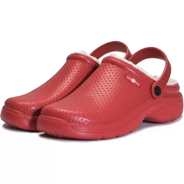 Womens Mens Fur Lined Clogs Waterproof Garden Shoes Winter Warm House Slippers Indoor Outdoor Mules