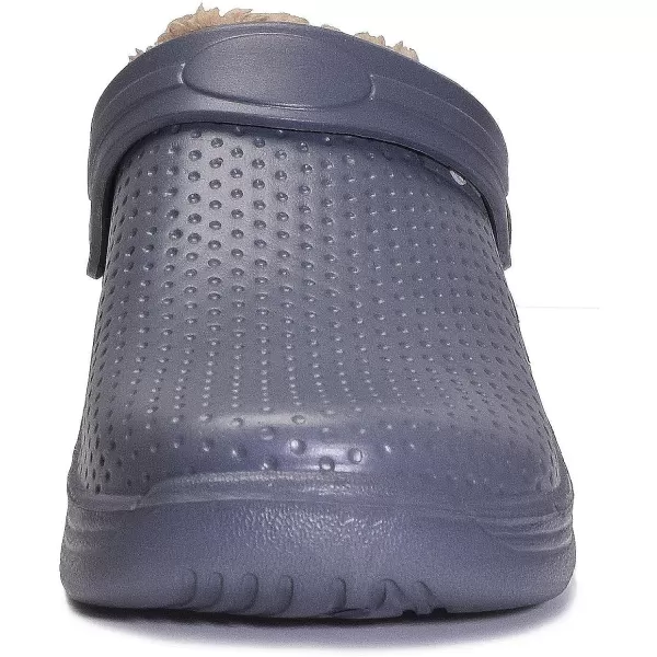 Womens Mens Fur Lined Clogs Waterproof Garden Shoes Winter Warm House Slippers Indoor Outdoor Mules