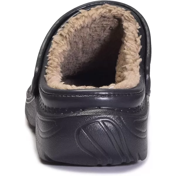 Womens Mens Fur Lined Clogs Waterproof Garden Shoes Winter Warm House Slippers Indoor Outdoor Mules