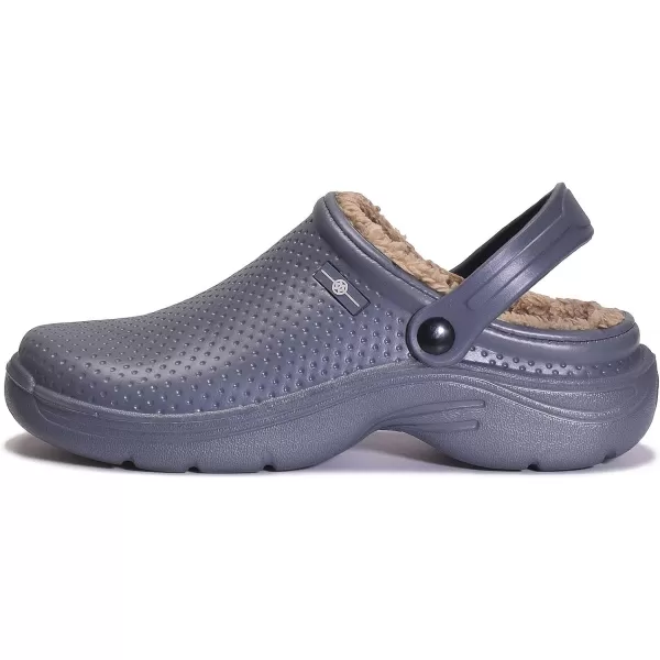 Womens Mens Fur Lined Clogs Waterproof Garden Shoes Winter Warm House Slippers Indoor Outdoor Mules