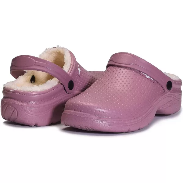 Womens Mens Fur Lined Clogs Waterproof Garden Shoes Winter Warm House Slippers Indoor Outdoor Mules