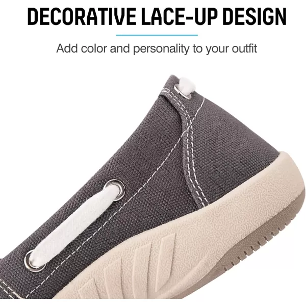 Womens Slip On Shoes - Casual Boat Loafers Shoes for Women with Arch Support - Plantar Fasciitis Canvas Sneakers for Daily Walking