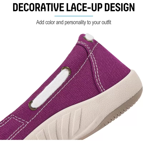 Womens Slip On Shoes - Casual Boat Loafers Shoes for Women with Arch Support - Plantar Fasciitis Canvas Sneakers for Daily Walking