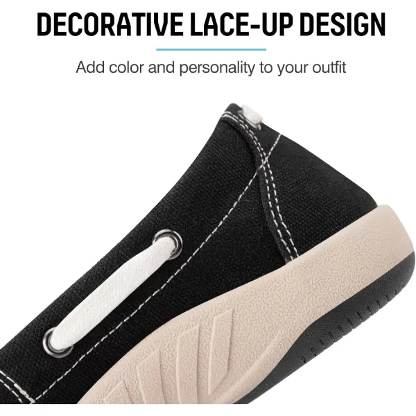 Womens Slip On Shoes - Casual Boat Loafers Shoes for Women with Arch Support - Plantar Fasciitis Canvas Sneakers for Daily Walking