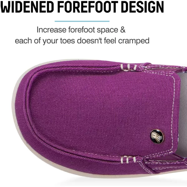 Womens Slip On Shoes - Casual Boat Loafers Shoes for Women with Arch Support - Plantar Fasciitis Canvas Sneakers for Daily Walking