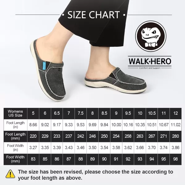Womens Slippers with Arch Support, Walkhero House Slippers for Women with Suede Insole and Velvet Lining, Slip on Clog Indoor Outdoor House Shoes with Anti-Skid Rubber Sole