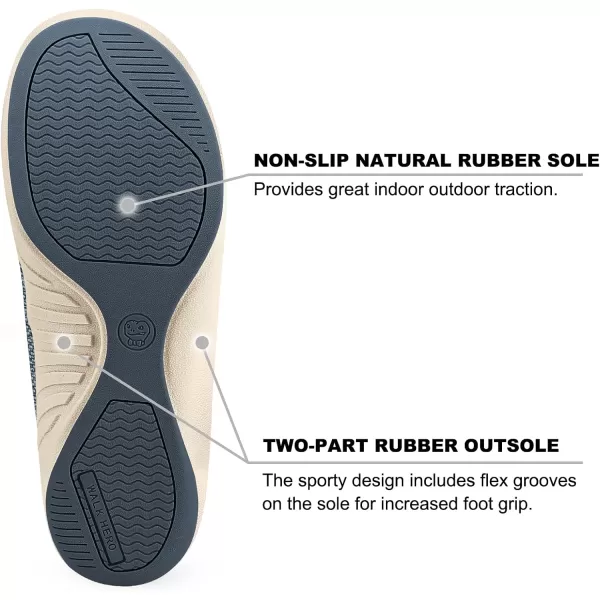 Womens Slippers with Arch Support, Walkhero House Slippers for Women with Suede Insole and Velvet Lining, Slip on Clog Indoor Outdoor House Shoes with Anti-Skid Rubber Sole