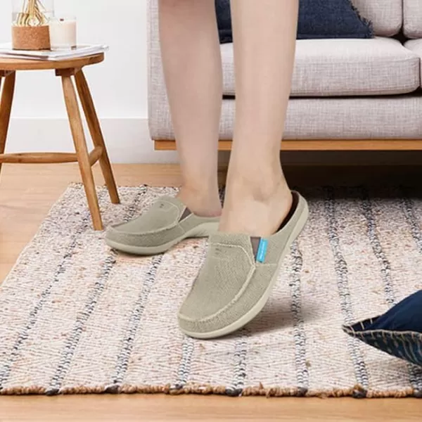 Womens Slippers with Arch Support, Walkhero House Slippers for Women with Suede Insole and Velvet Lining, Slip on Clog Indoor Outdoor House Shoes with Anti-Skid Rubber Sole