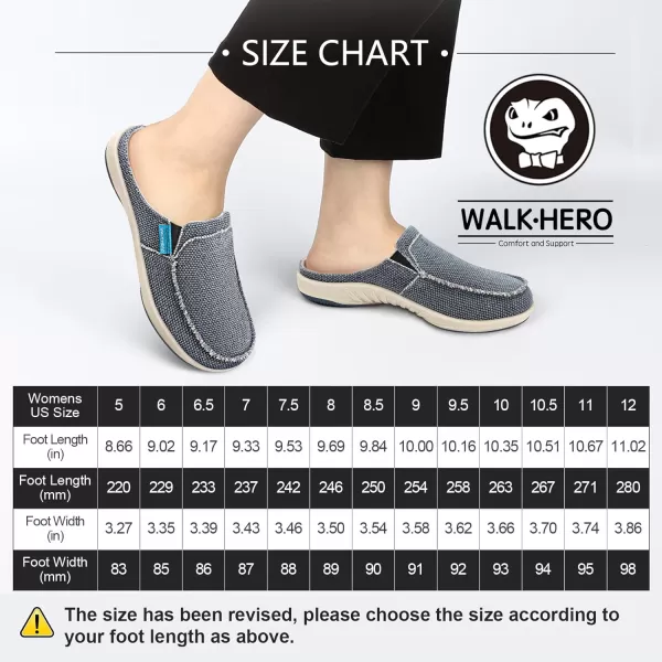 Womens Slippers with Arch Support, Walkhero House Slippers for Women with Suede Insole and Velvet Lining, Slip on Clog Indoor Outdoor House Shoes with Anti-Skid Rubber Sole