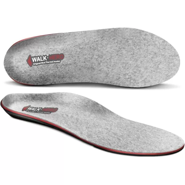 WALKHERO Wool Insoles - Fleece Arch Supports Inserts, Plantar Fasciitis Relief, Cushion Comfort Warm Sheepskin Shoe Insoles for Cold Weather 