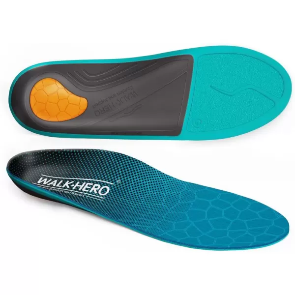 Walkhero Arch Support Inserts - Gel Plantar Fasciitis Insoles for Women and Men, Orthotic for Relief of Fatigue and Foot Pain 