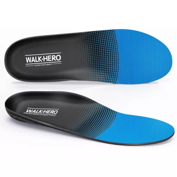Walkhero Plantar Fasciitis Pain Relief Insoles High Arch Support Orthotic Shoes Inserts, Relieve Flat Feet and Foot Fatigue 