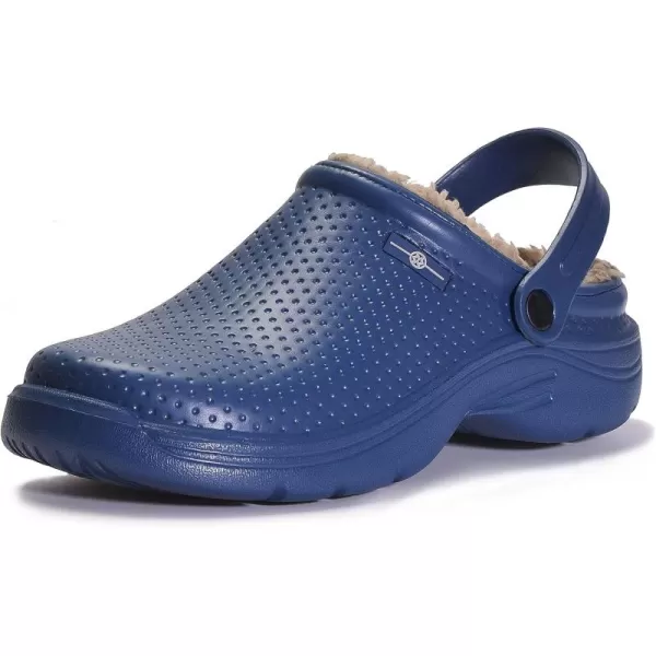 Womens Mens Fur Lined Clogs Waterproof Garden Shoes Winter Warm House Slippers Indoor Outdoor Mules