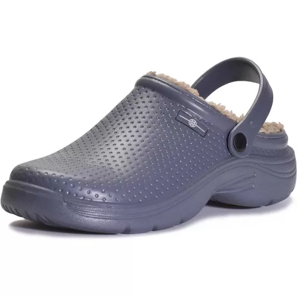 Womens Mens Fur Lined Clogs Waterproof Garden Shoes Winter Warm House Slippers Indoor Outdoor Mules