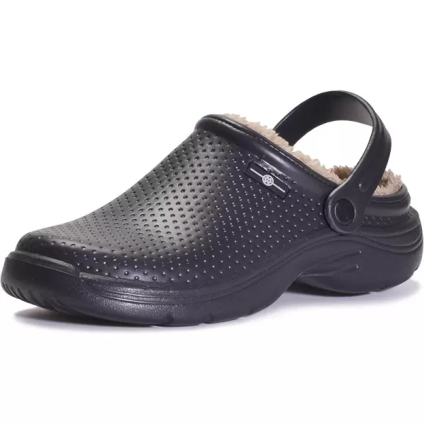 Womens Mens Fur Lined Clogs Waterproof Garden Shoes Winter Warm House Slippers Indoor Outdoor Mules